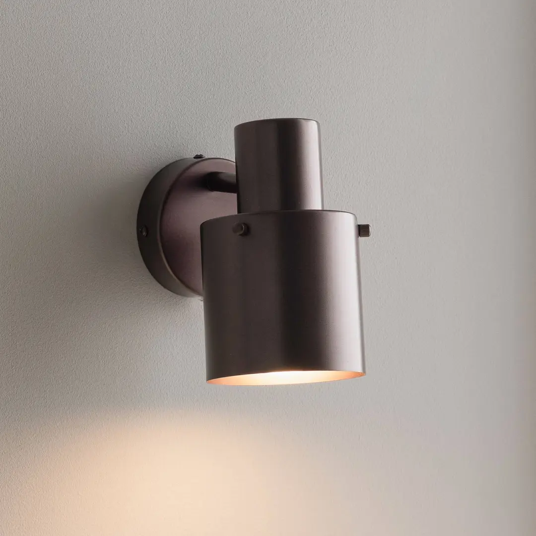 Globen Lighting Wandlampe Clark, bronze, Breite 10 cm Metall