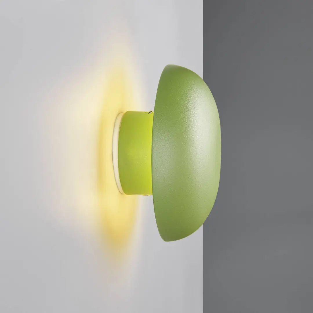 Reality Leuchten LED-Akku-Wandleuchte Davey, grün, dimmbar, Ø 15,5 cm