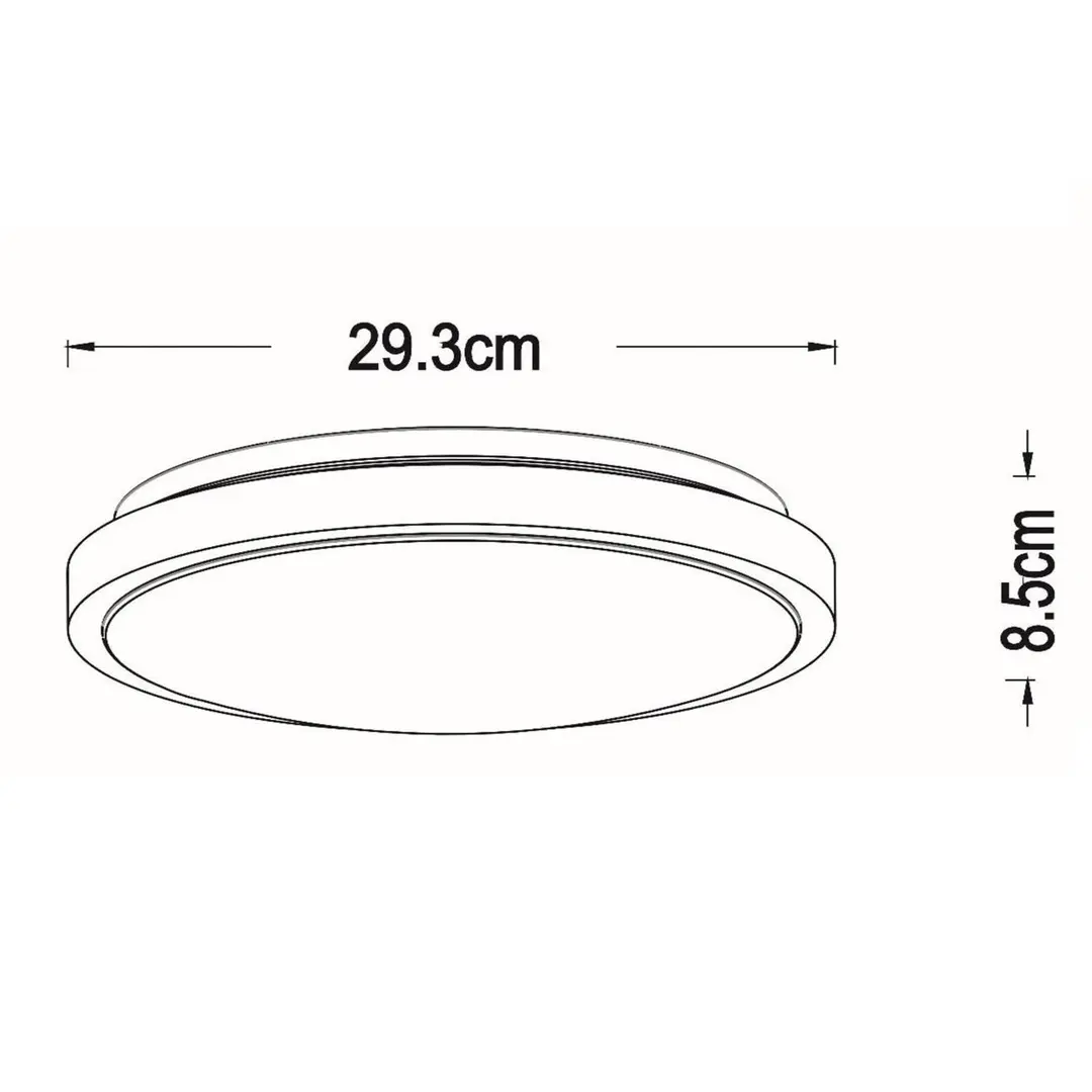 Lucide LED-Deckenleuchte Dasher, weiß, Ø 29,3 cm, Sensor, IP44