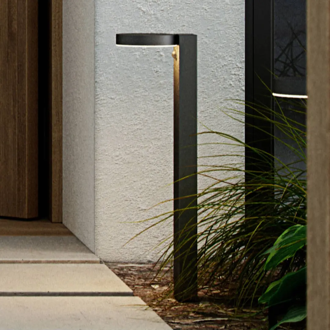 Nordlux LED-Solar-Wegeleuchte Rica Round, schwarz, Sensor, IP44