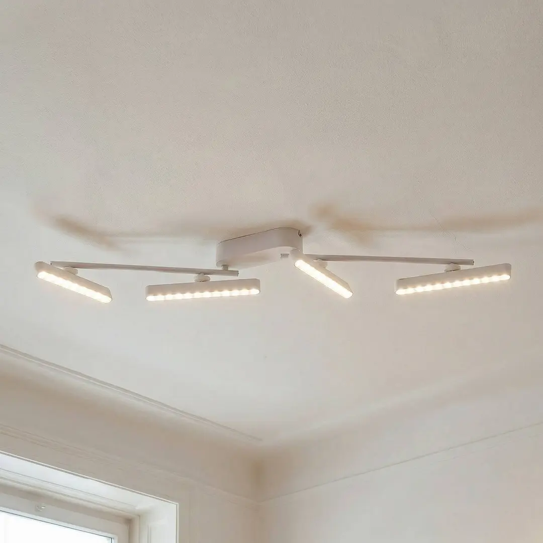 Lindby LED-Strahler Eldrin, weiß, 4-flg., Lichtpunkte