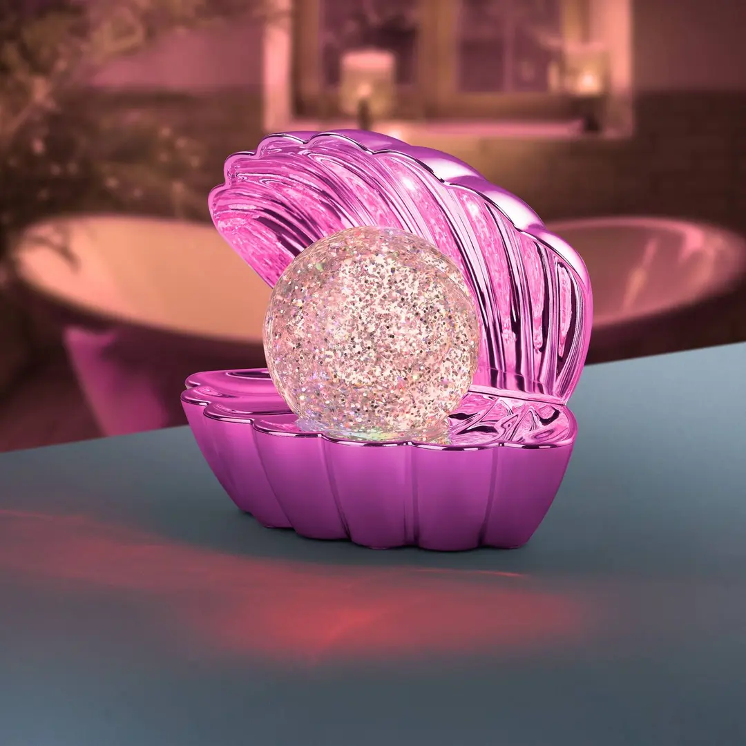 Reality Leuchten LED-Tischleuchte Shelly, pink, Kunststoff, 18 cm, RGB