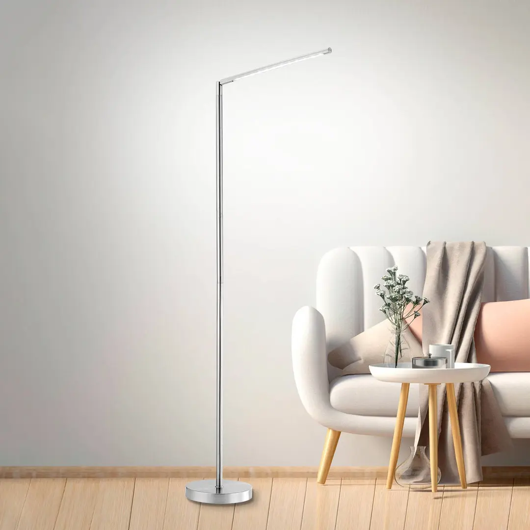JUST LIGHT. GmbH LED-Stehleuchte Dawda mit Dimmer, stahl