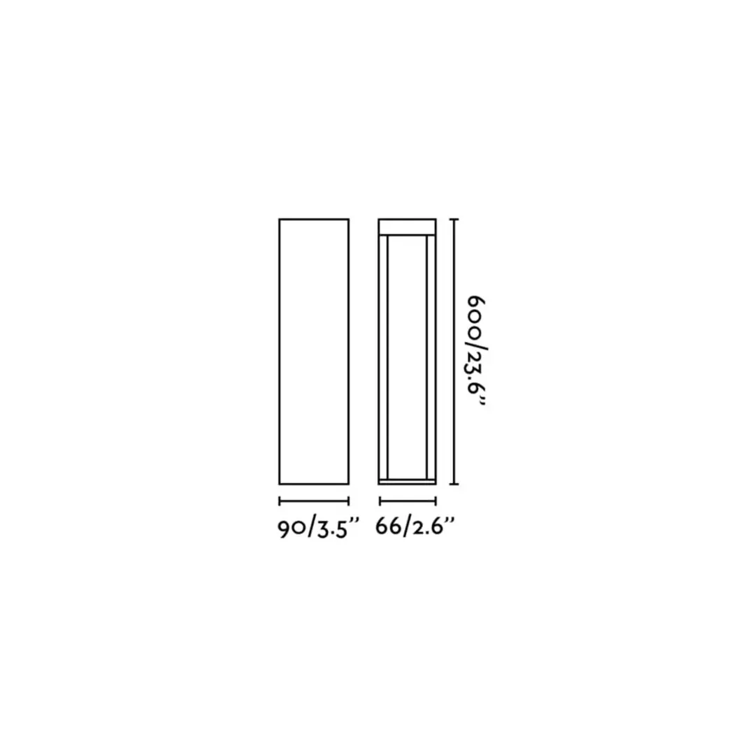 FARO BARCELONA LED-Sockelleuchte Cerler, braun, 60 cm, Metall, IP65, CCT