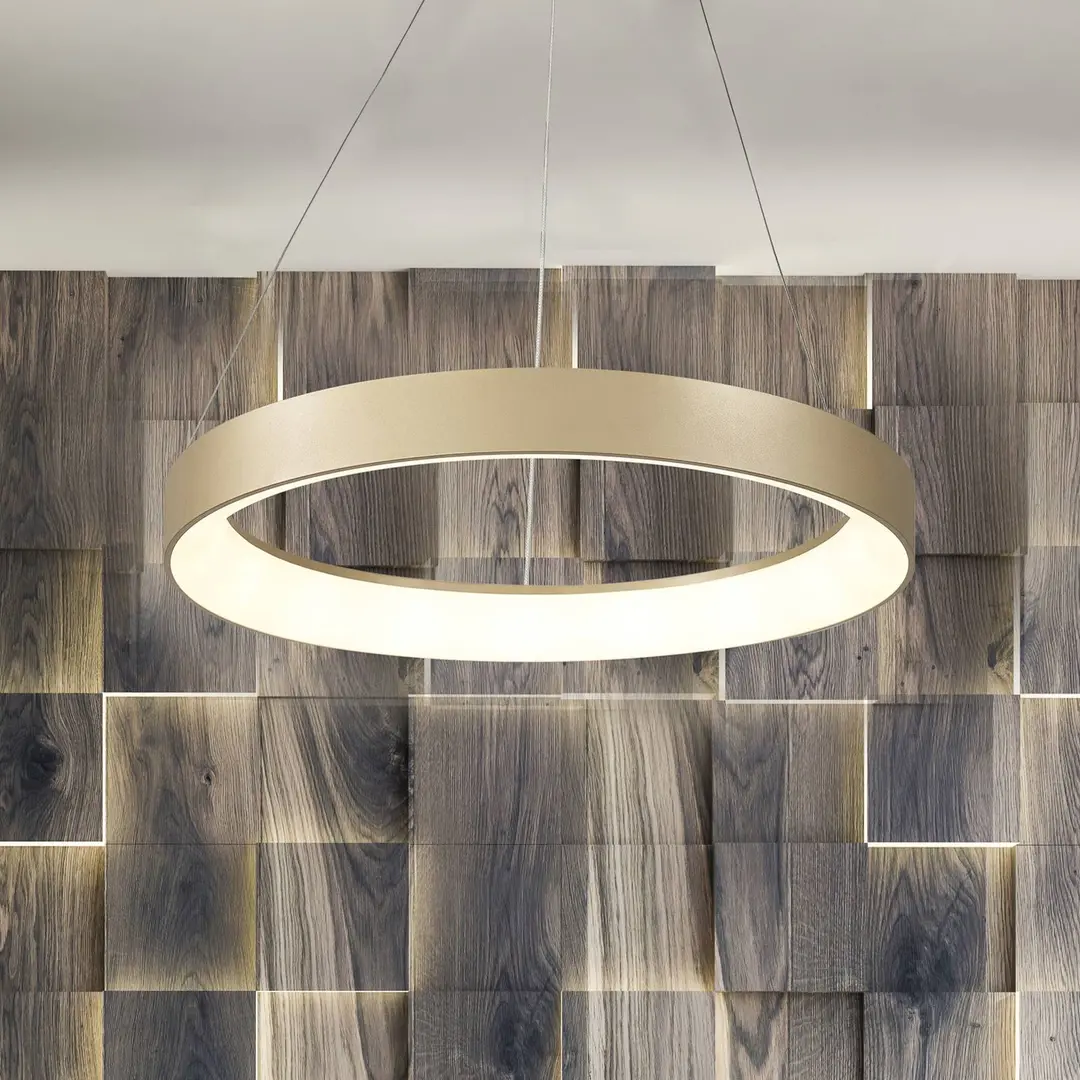 Mantra Iluminación Smart LED-Hängelampe Niseko II, Ø 38 cm, goldfarben, CCT