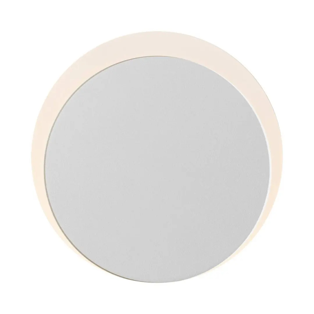 HELL LED-Akku-Wandleuchte Sun-B, weiß, Ø 15 cm, IP54, USB, Dimmer