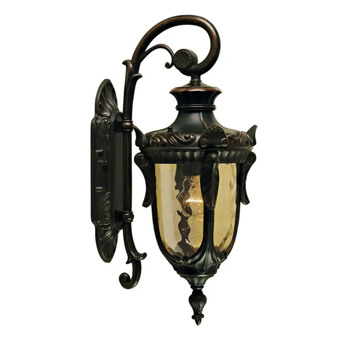 ELSTEAD Außenwandleuchte Philadelphia, 52 cm, bronze/amber, IP43