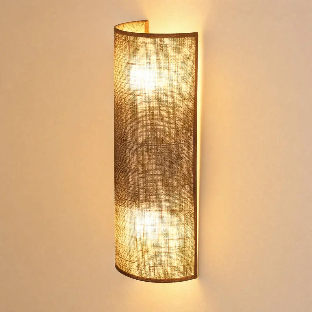 Duolla Wandlampe Nature, jute, Höhe 40 cm, Textil, up/down