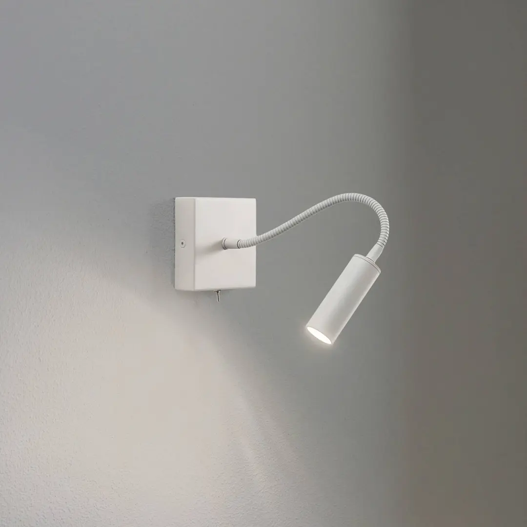 Argon Wandlampe Ojos, creme, Leselampe, verstellbar, 33 cm, G9