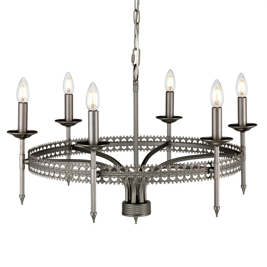 ELSTEAD Kronleuchter Crown 6-flg.