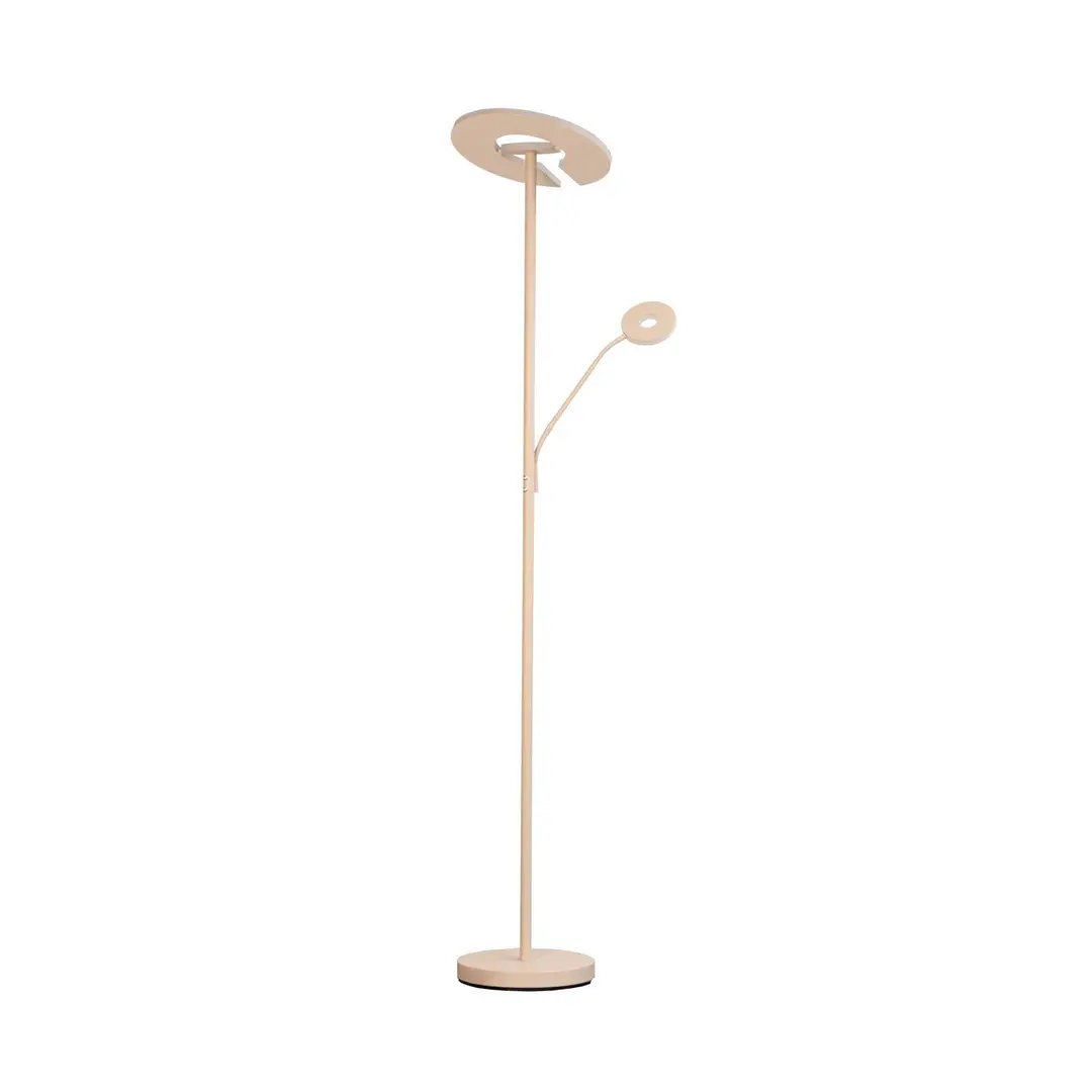 FISCHER & HONSEL LED-Stehleuchte Dent, sandfarben, 180 cm, Metall, CCT 2-flg.