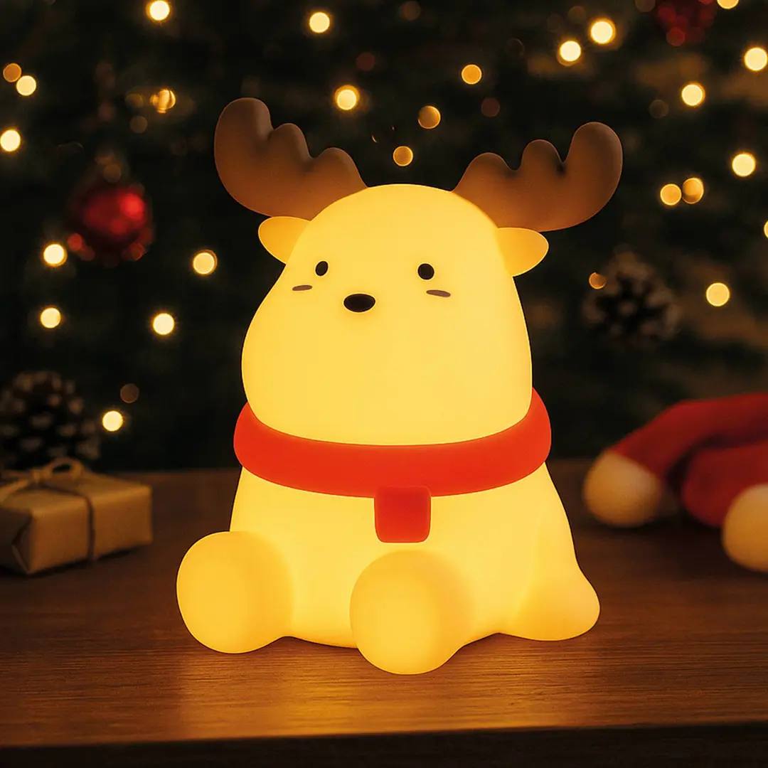 FH Lighting LED-Akkulampe Micha, beigefarben Höhe 15 cm Silikon