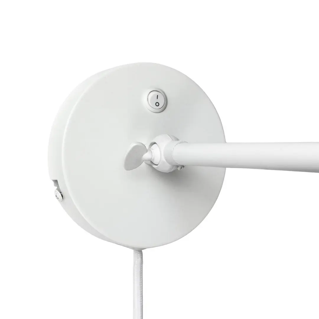 Dyberg Larsen Wandleuchte Futura, weiß, 15W, Kabel, Metall