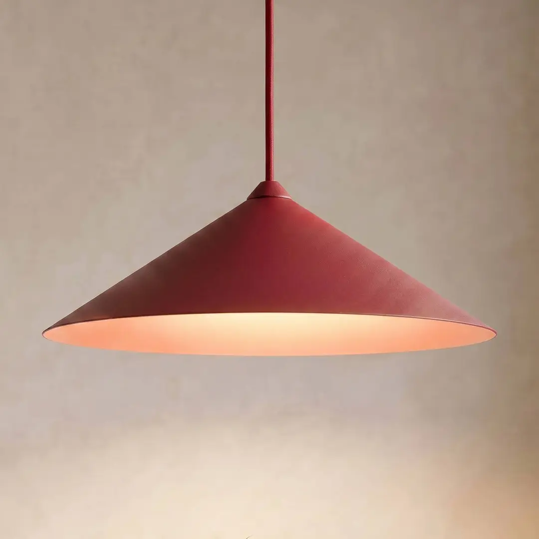TK Lighting Hängeleuchte Lume XL, burgunderrot, Metall, Ø 49 cm, GX53