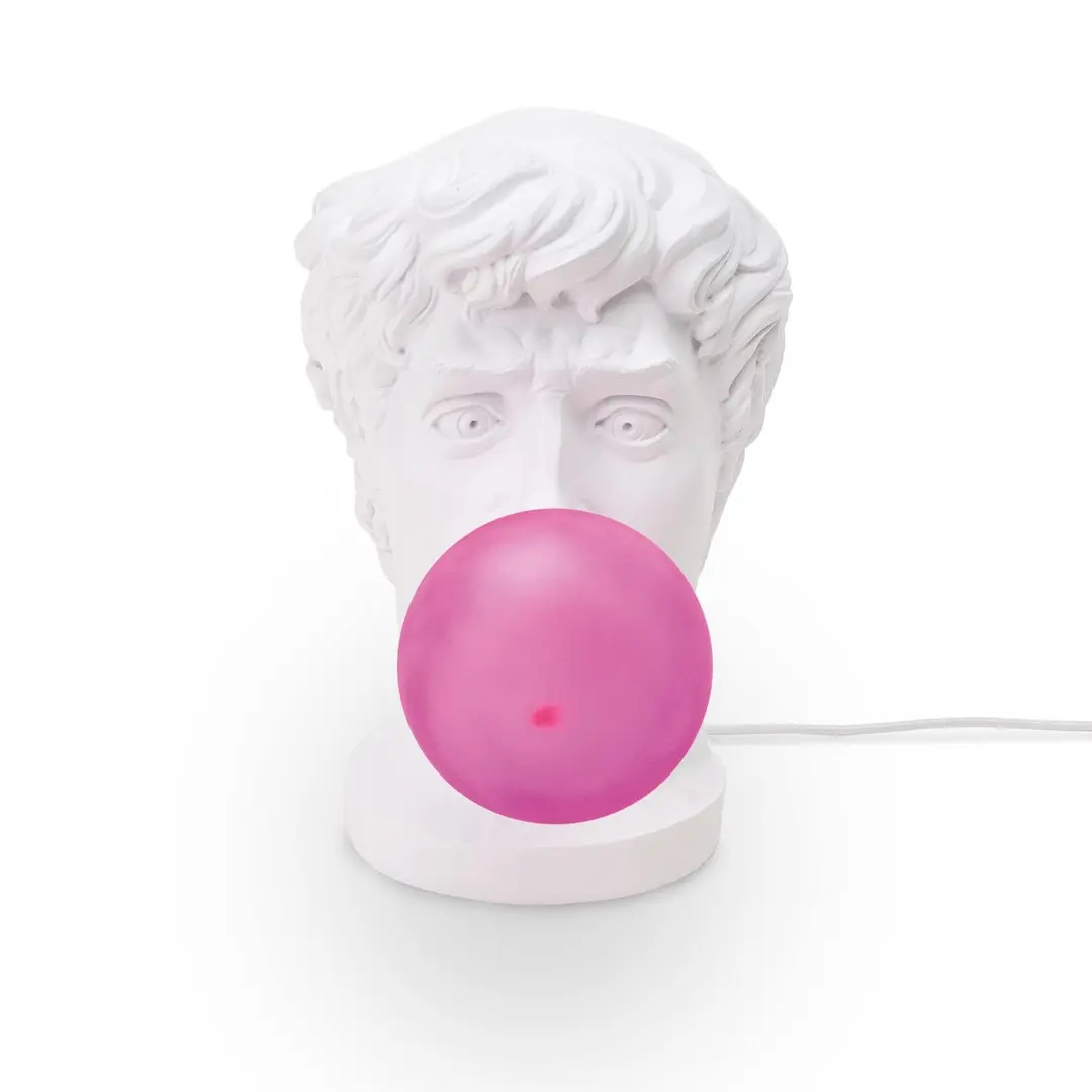 SELETTI Wonder Times LED-Deko-Tischlampe weiß/pink