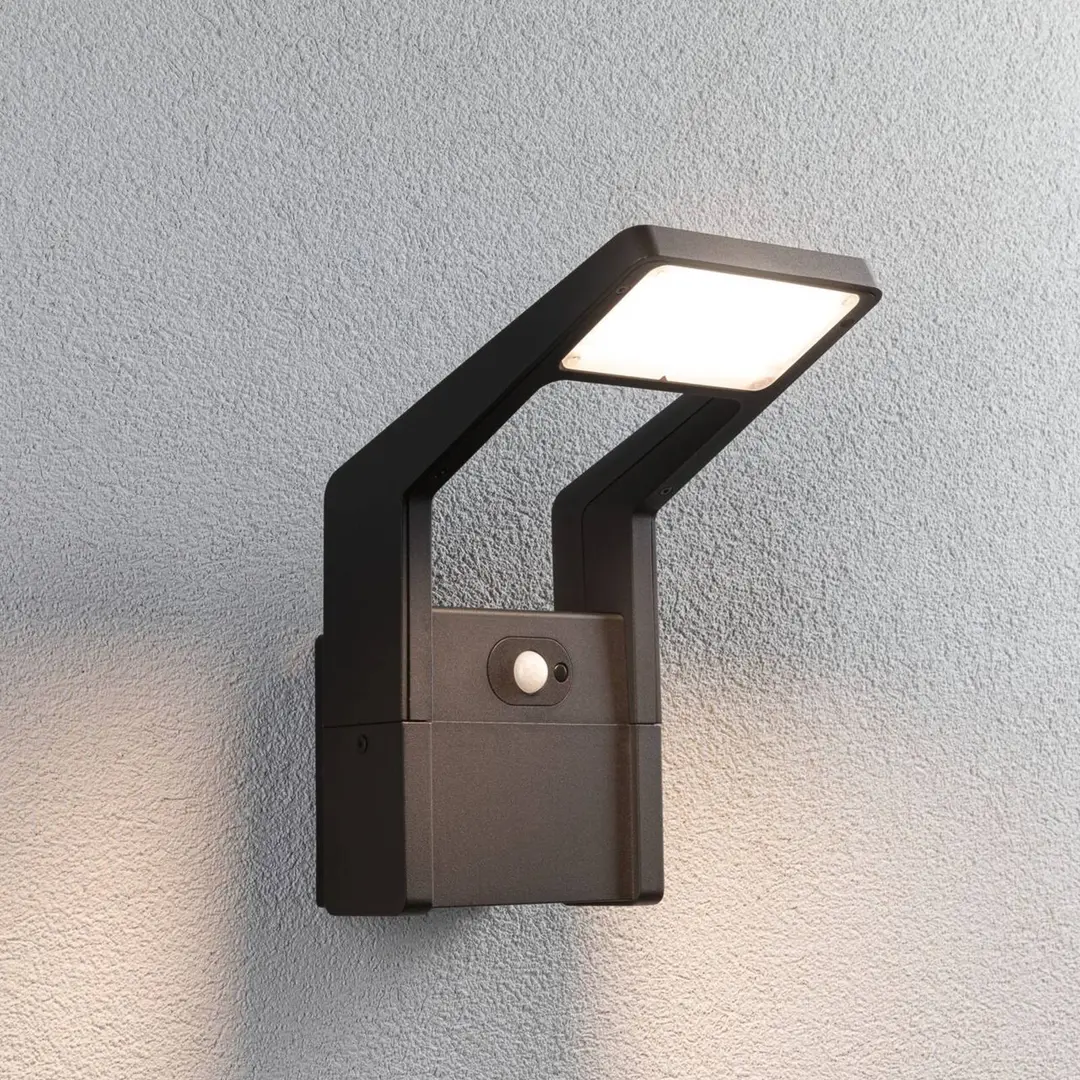Paulmann LED-Außenwandleuchte Juntea, Alu, anthrazit, Sensor