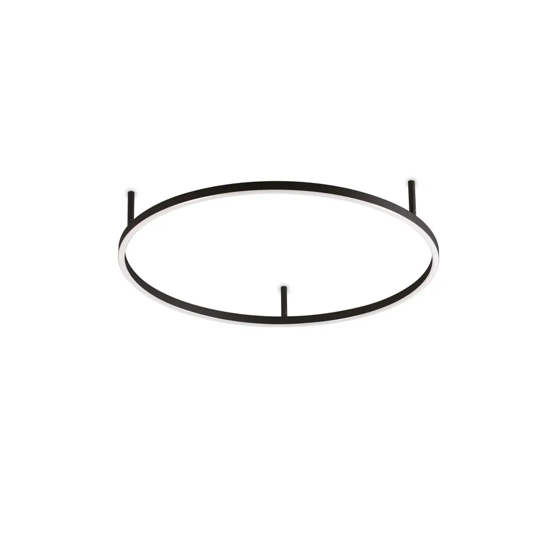 Ideal Lux LED-Deckenlampe Oracle Slim Ø 70 cm schwarz 3.000K