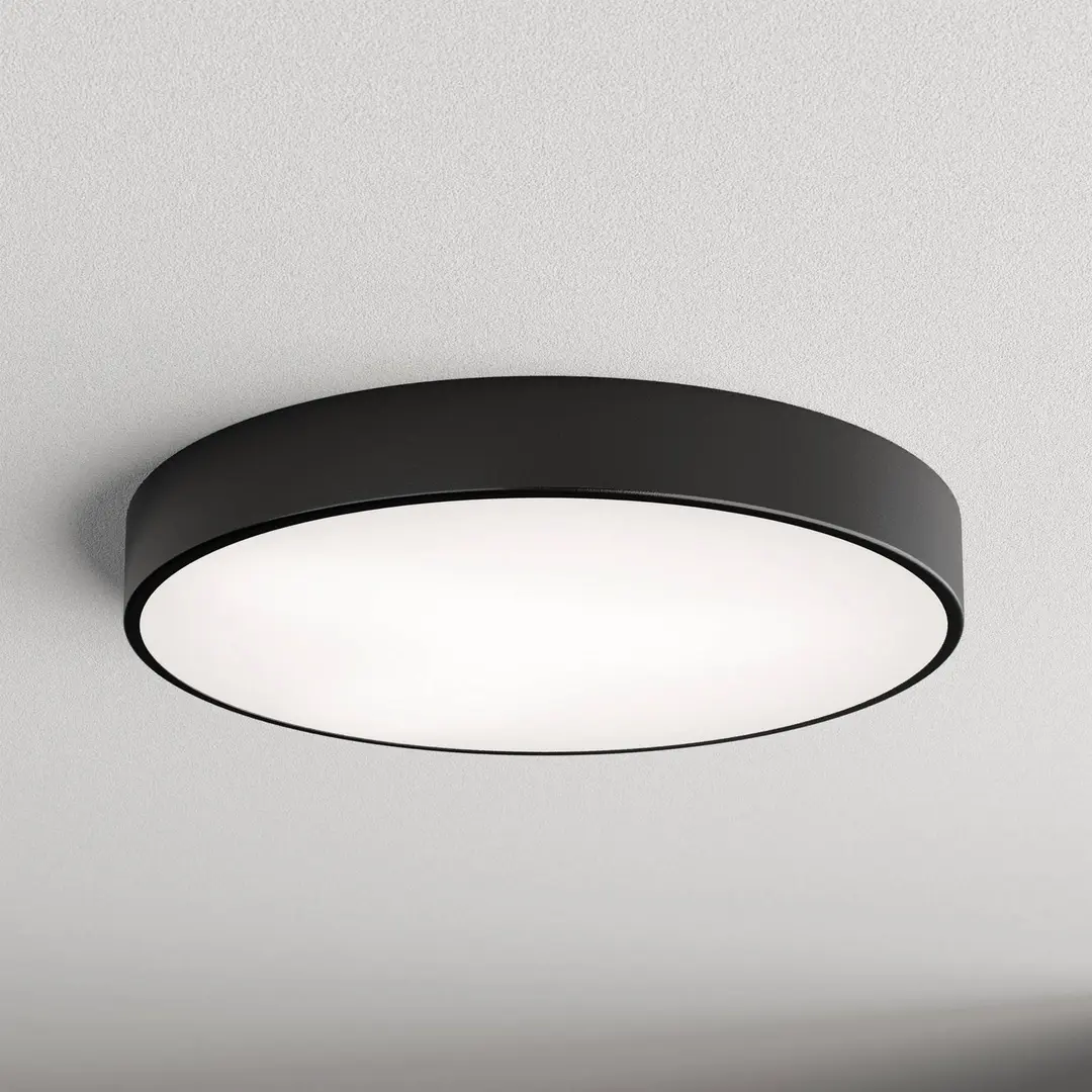 TEMAR LIGHTING Deckenlampe Cleo 600, schwarz, Sensor, IP20, Ø 60 cm, Metall