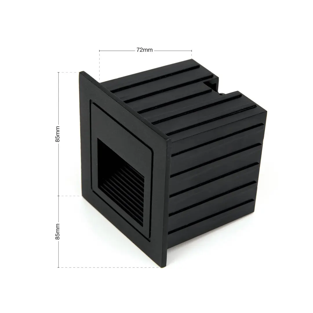 Orion LED-Wandeinbaulampe Loro, schwarz, Breite 8,5 cm, Aluminium