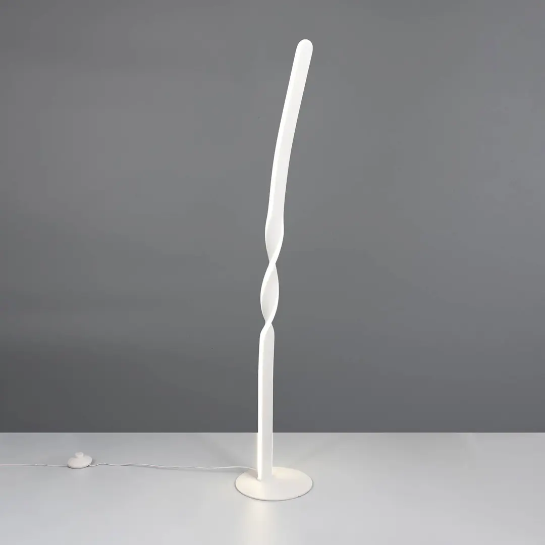 Reality Leuchten LED-Stehleuchte Ginko, weiß matt, Metall, Höhe 110 cm