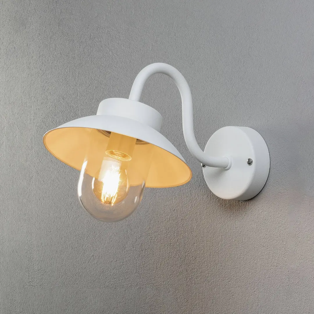 Konstsmide Außenwandleuchte Vega Mini, Breite 22 cm, weiß