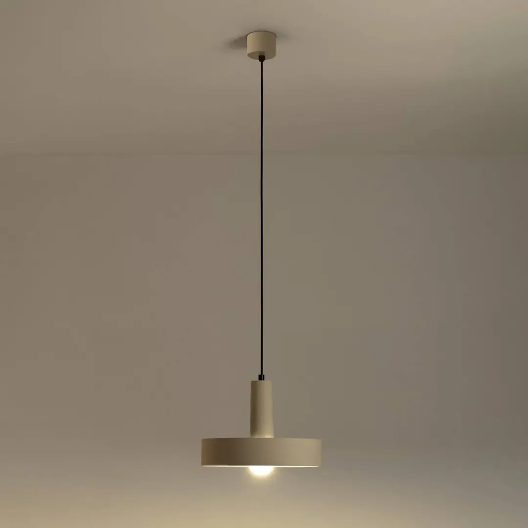 LEDS-C4 Pendellampe Keops 1, braun matt, Ø 28 cm, Aluminium