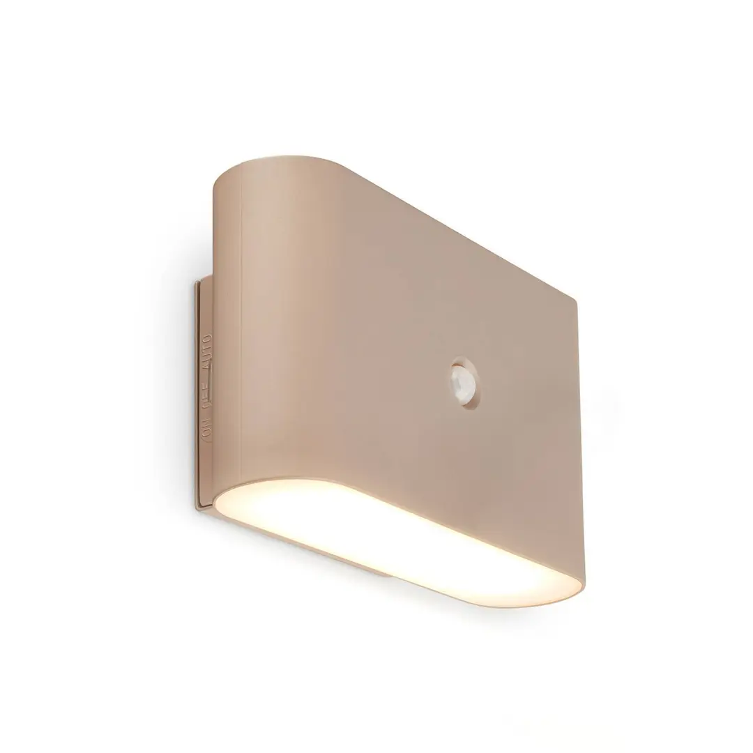 Briloner LED-Akku-Wandlampe Chat, beige, 16 cm, Kunststoff, Sensor
