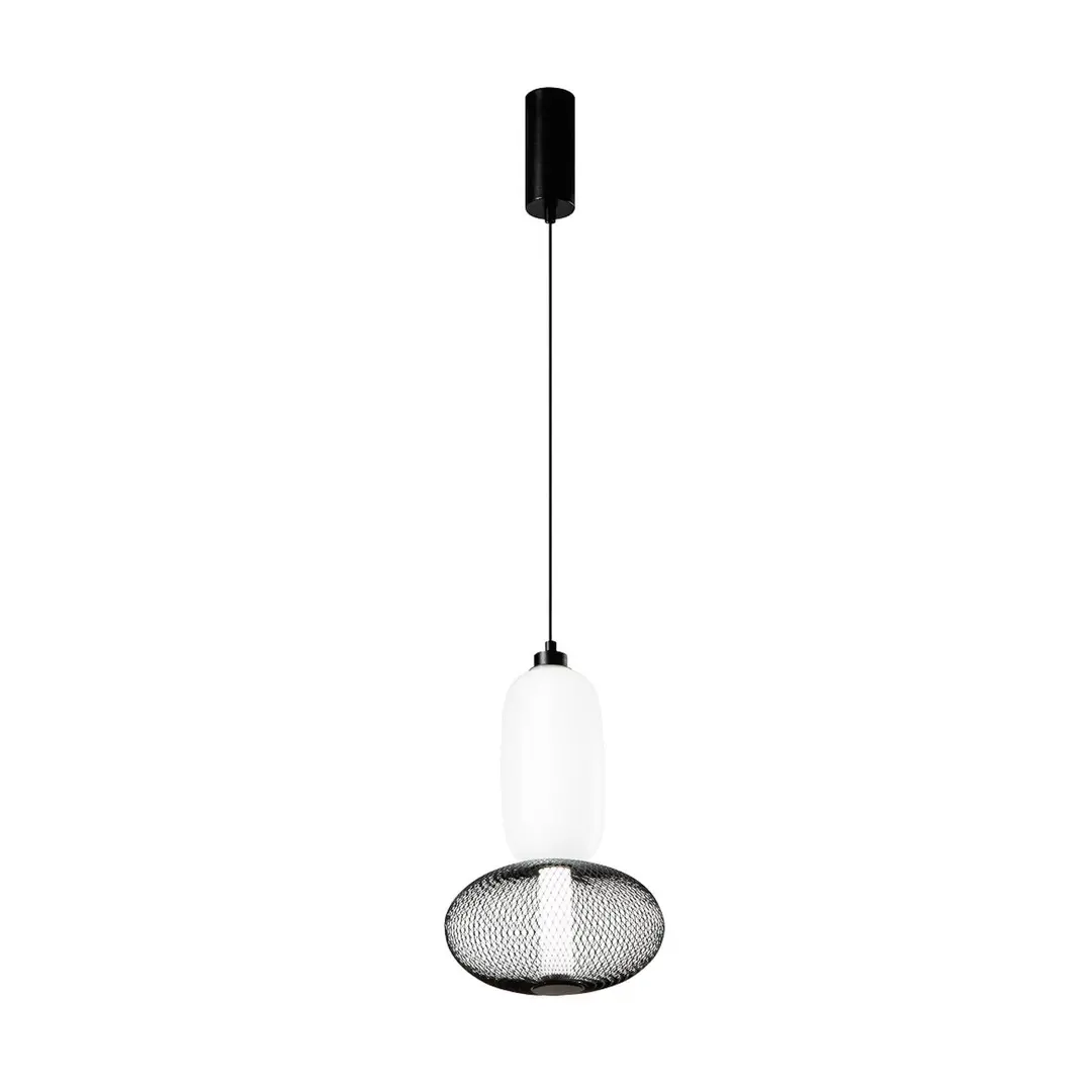 Luce Ambiente Design LED-Hängelampe INKAS, Höhe 41 cm, schwarz, Glas/Metall, CCT