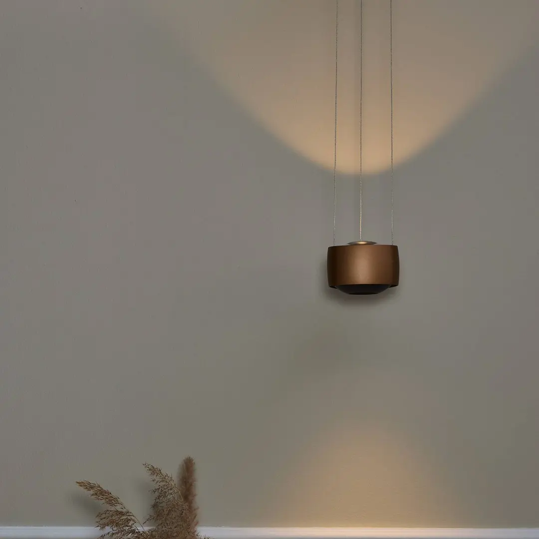 LOOM DESIGN LED-Hängelampe Air, karamellbraun, 13 cm, Alu