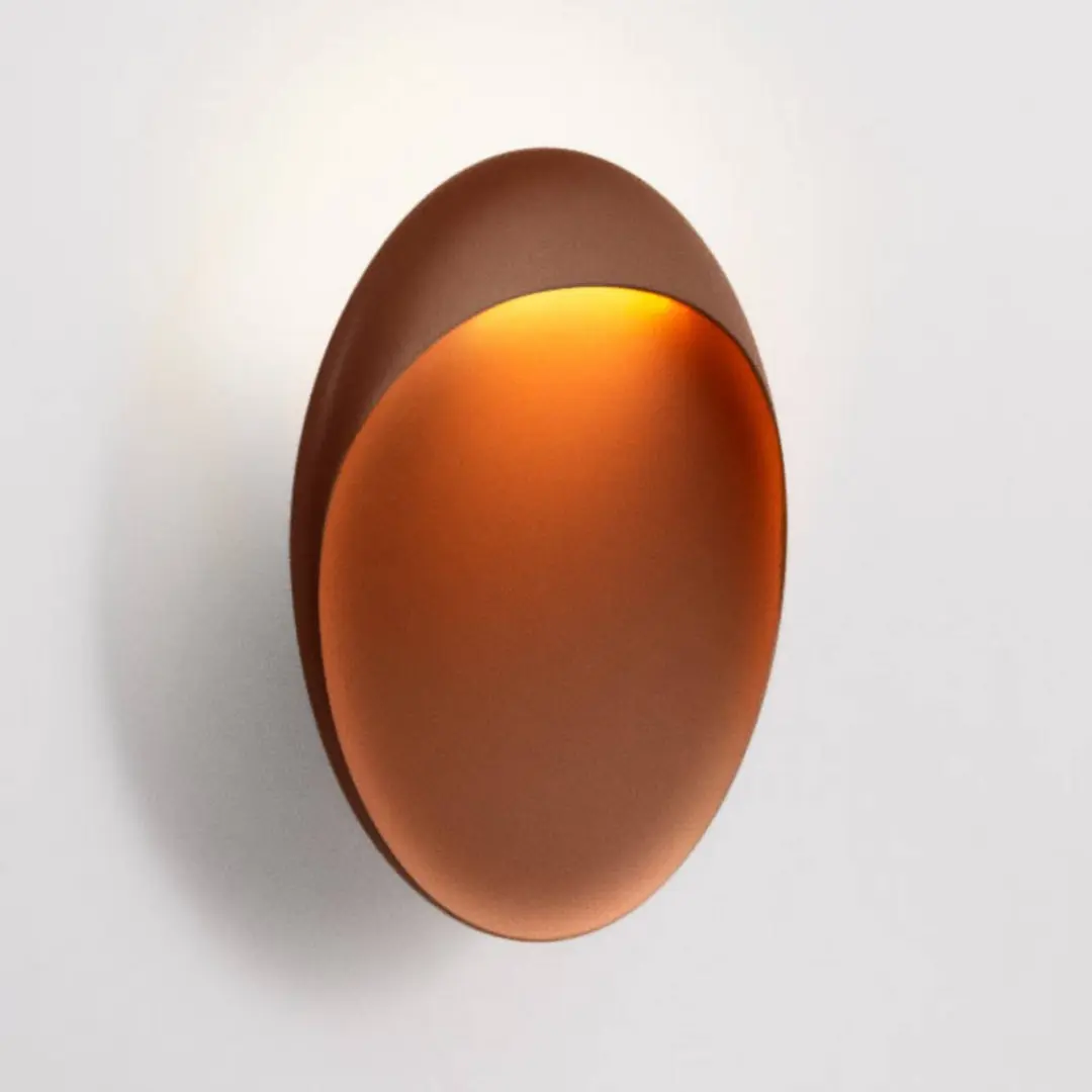 Louis Poulsen LED-Wandlampe Flindt, corten, 3.000 K, Ø 30 cm