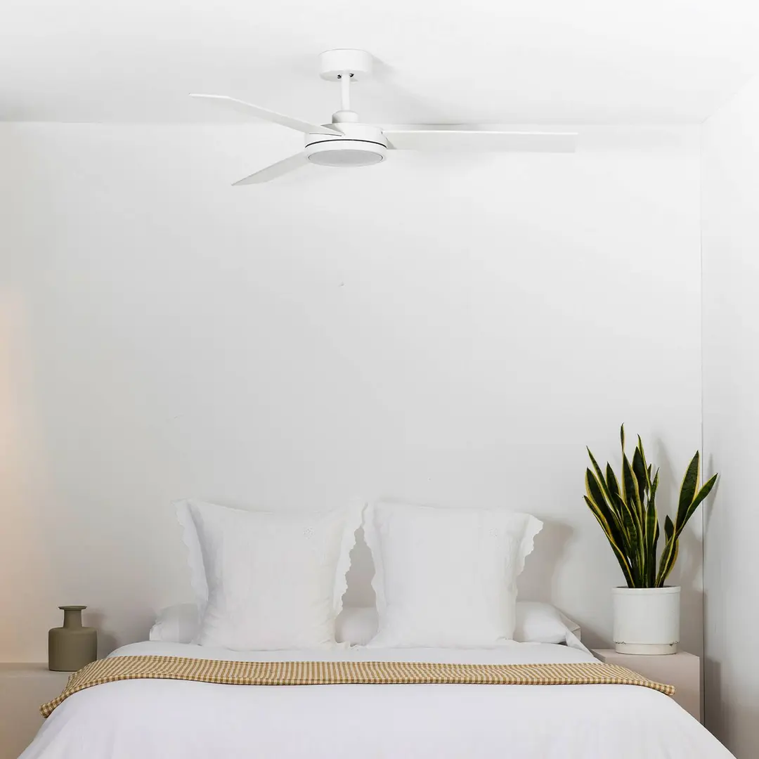 FARO BARCELONA LED-Deckenventilator Barth mit Leuchte, weiß