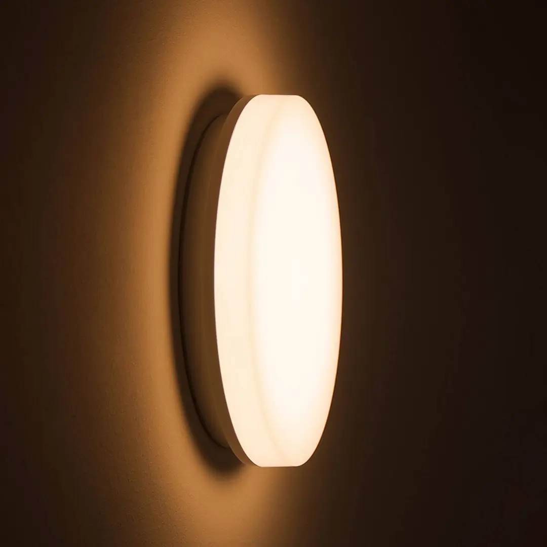 DOTLUX LED-Deckenlampe SURFACE, Ø 40 cm, weiß, PC, CCT, IP54