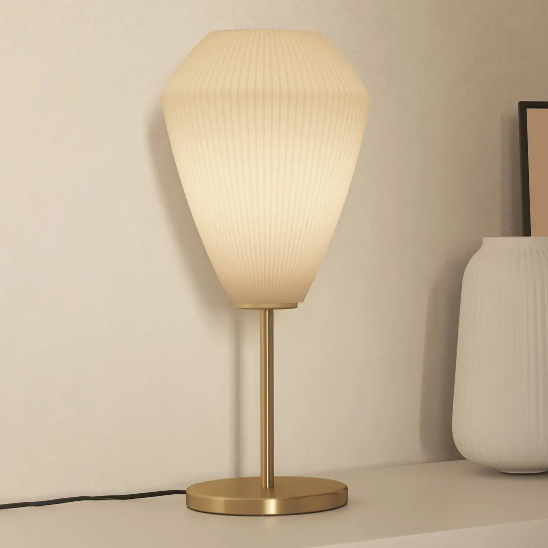 EGLO Tischlampe Caprarola, Höhe 46 cm, sandfarben/messing, Glas