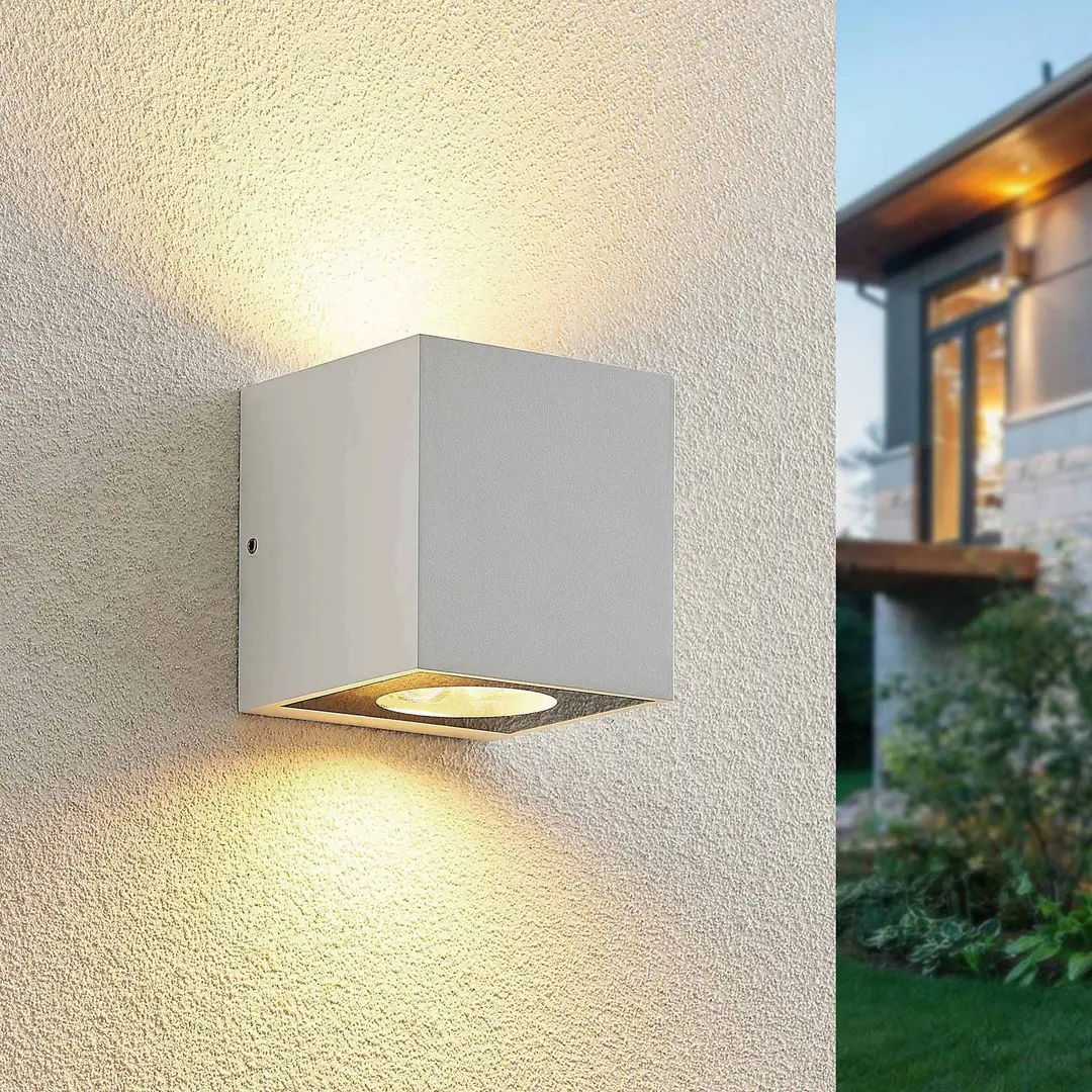 Arcchio Außenwandleuchte Tassnim, 2-flg., weiß, GX53