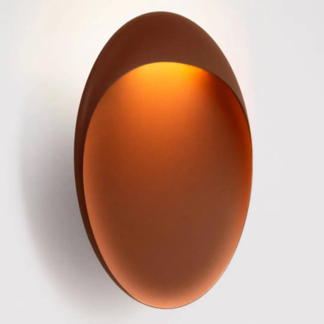 Louis Poulsen LED-Wandlampe Flindt, corten, 2.700 K, Ø 40 cm