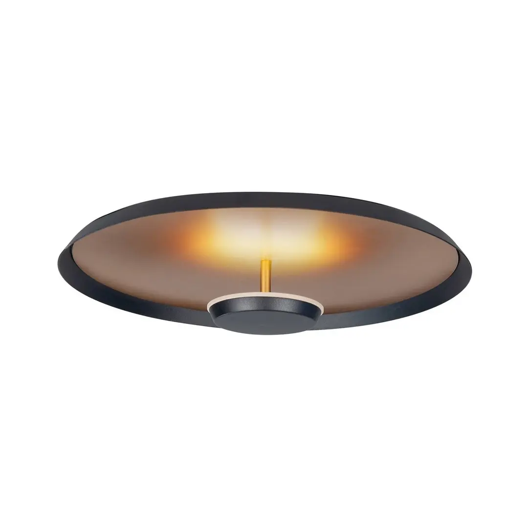 Highlight LED-Deckenleuchte Oro, Ø 45 cm, schwarz/gold, Metall dimmbar