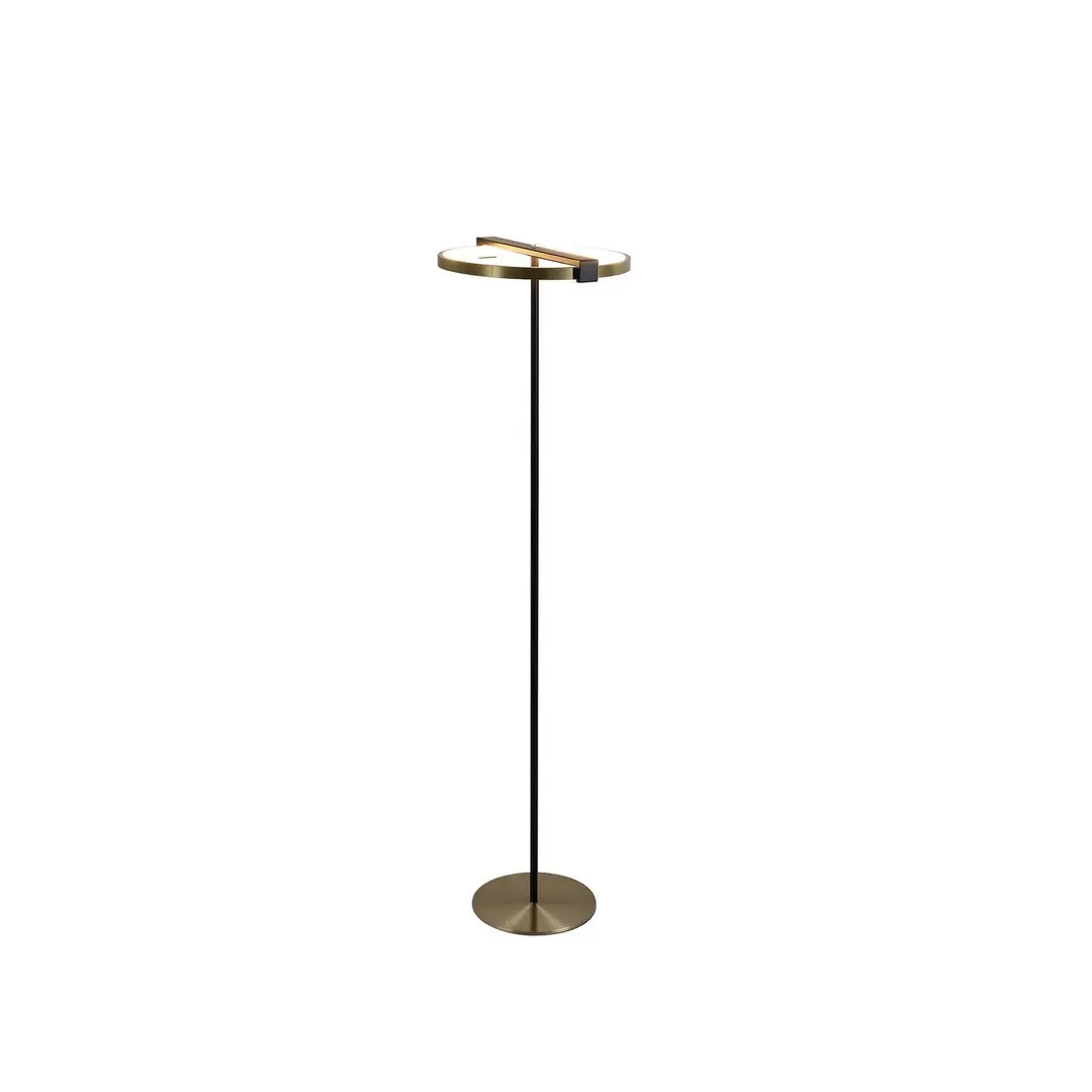 Searchlight LED-Stehleuchte Aerial, messing/schwarz, Stahl, Silikon