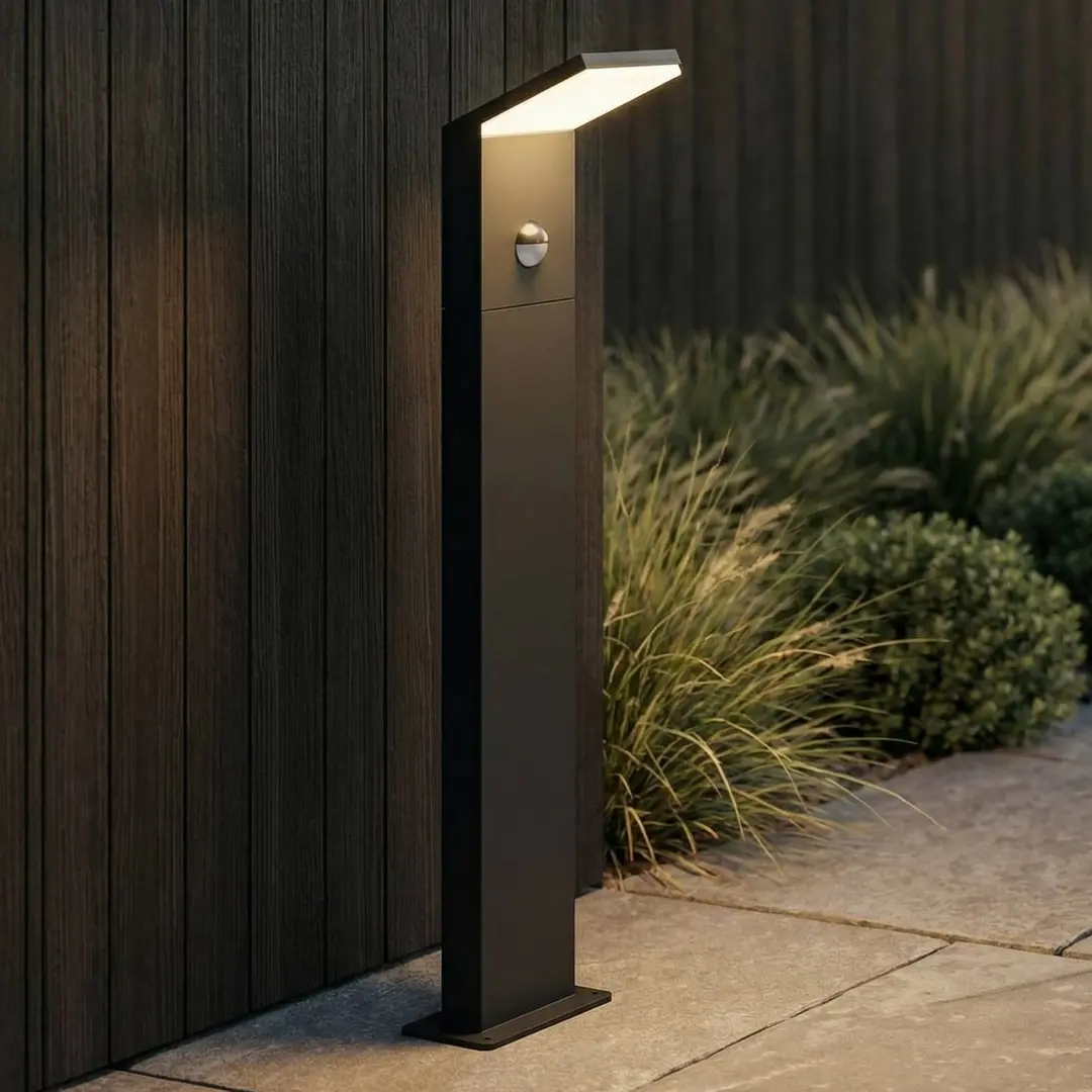 Lucande LED-Wegeleuchte Nevio, Sensor, 60cm, anthrazit