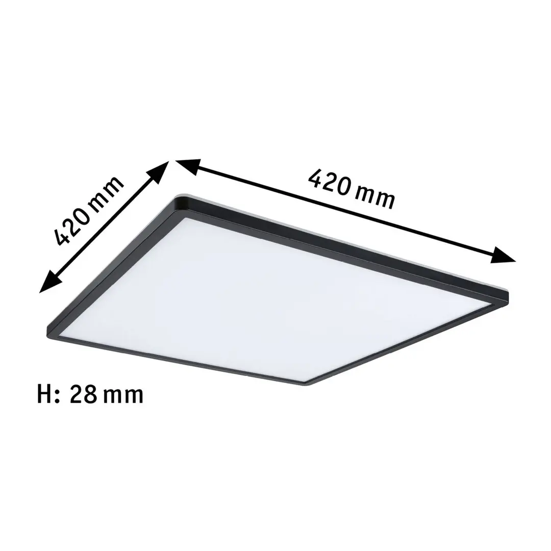 Paulmann LED-Panel Atria Shine 3-step-dim. schwarz 840 42x42