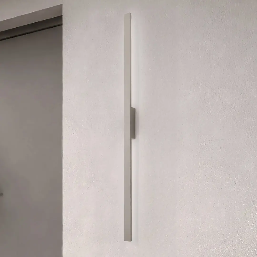Nowodvorski Lighting LED-Wandleuchte Demi L, sand, Aluminium, Höhe 144 cm, IP54
