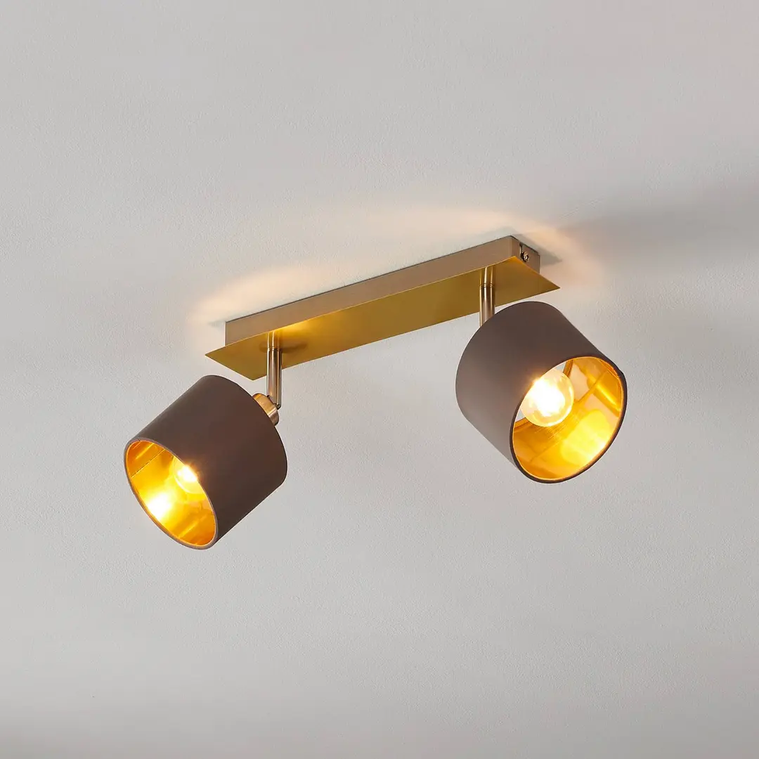 EGLO Deckenleuchte Valbiano Cappuccino/Gold 2fl.