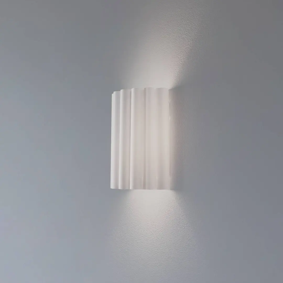 Duolla Wandleuchte Aria, weiß, Microfaser, E27