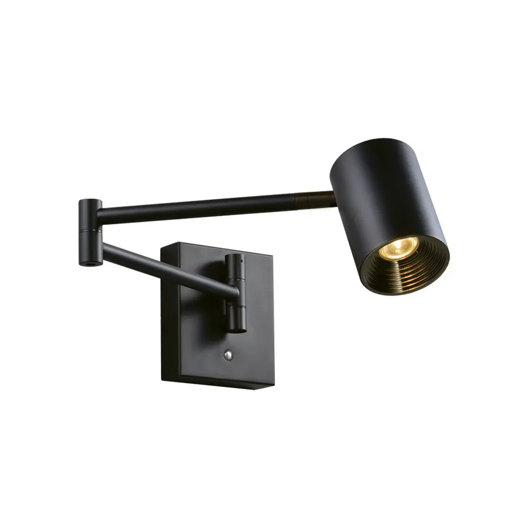 Viokef LED-Wandlampe Melina, schwarz Ausladung 55 cm Metall dimmbar