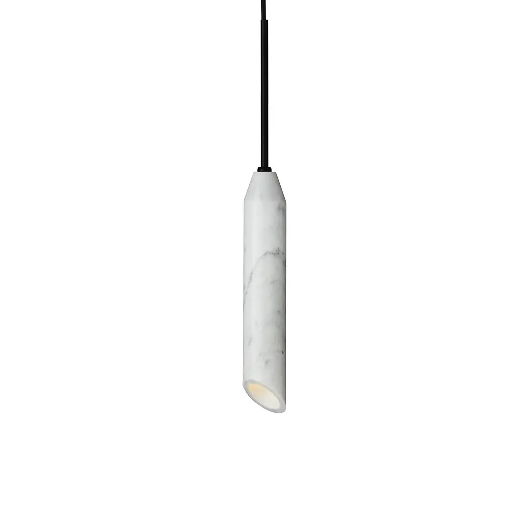 DESIGN BY US Hängeleuchte Marble Art, weiß, Carrara-Marmor, Höhe 30 cm