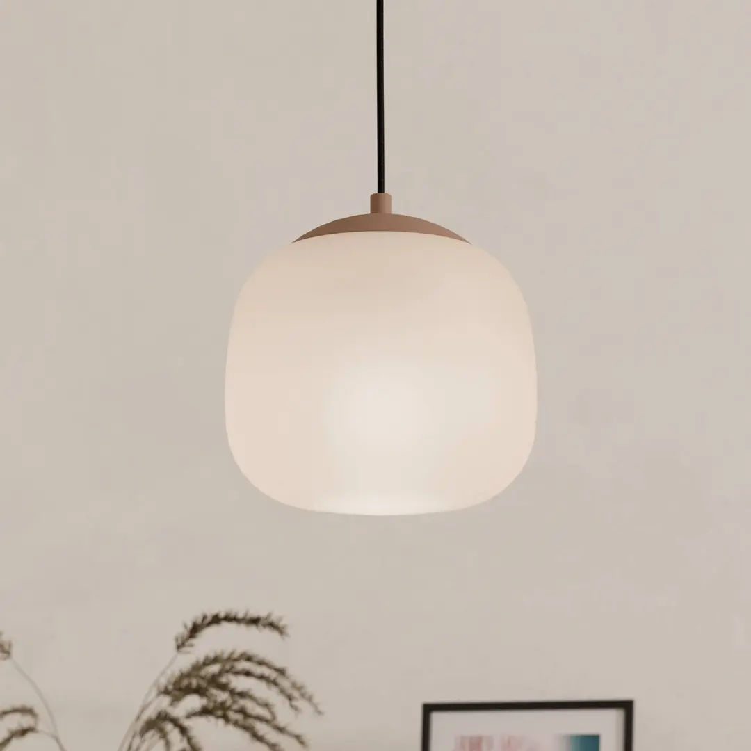 EGLO Hängeleuchte Cominio taupe/sand, einflammig