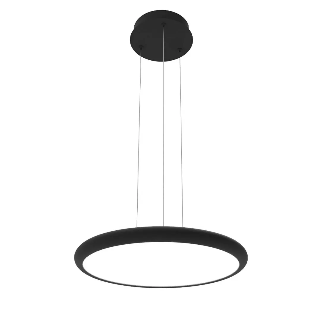 Viokef LED-Hängelampe Benett, schwarz, Ø 50 cm, Metall/Acryl