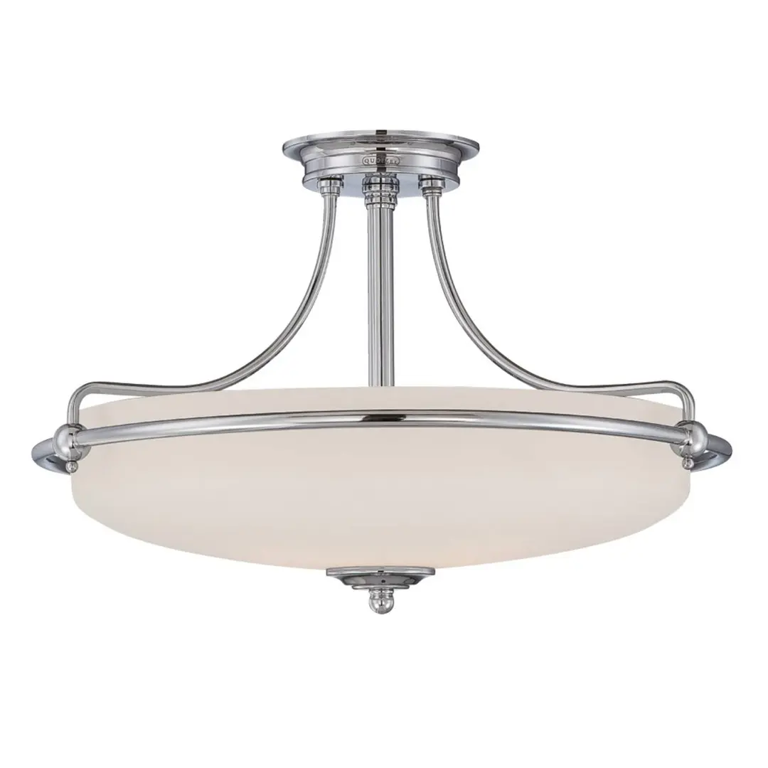 QUOIZEL Deckenlampe Griffin mit Abstand, chrom, Ø 57 cm