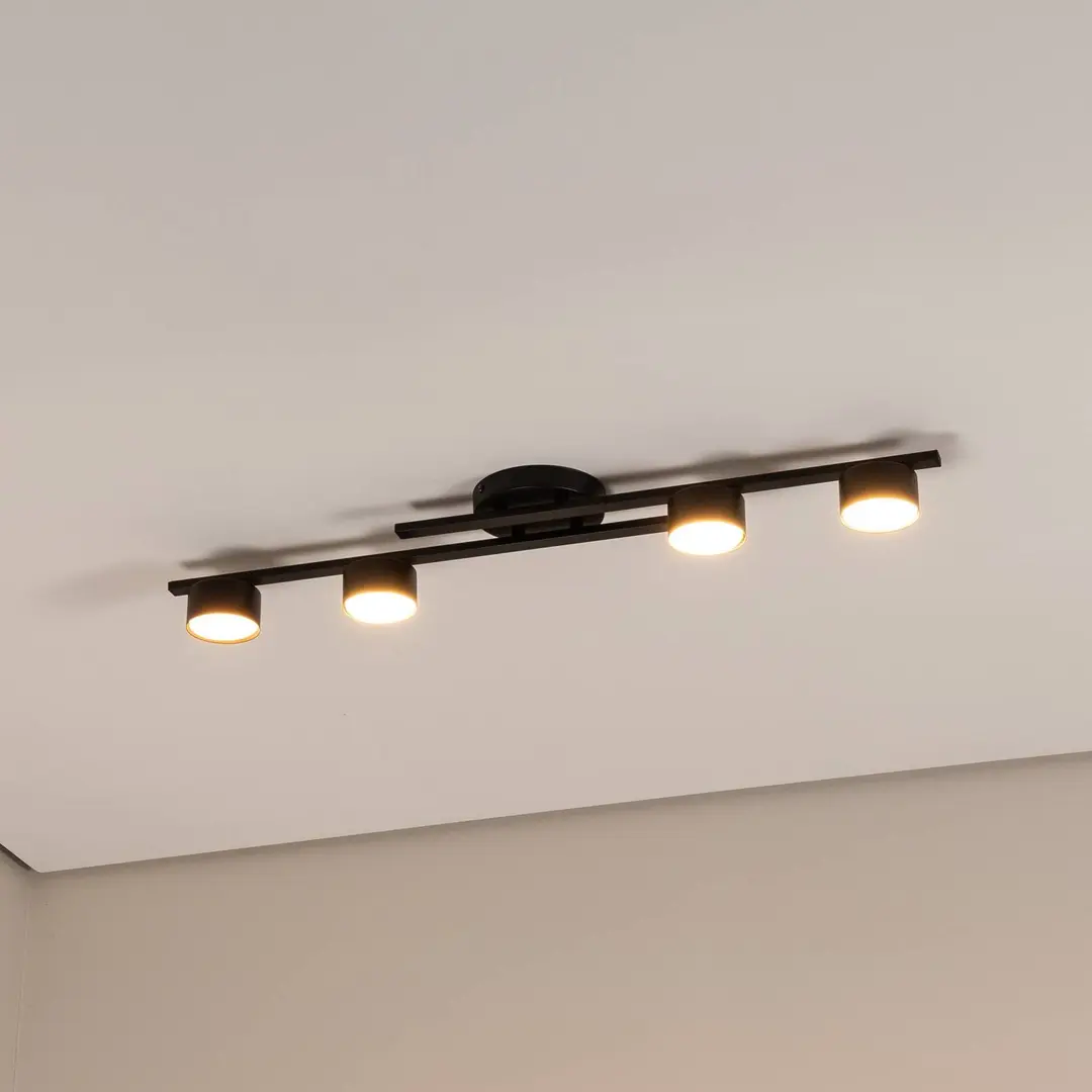 EMIBIG LIGHTING Deckenlampe Fragment, schwarz, Länge 86 cm, Metall, 4-flg.