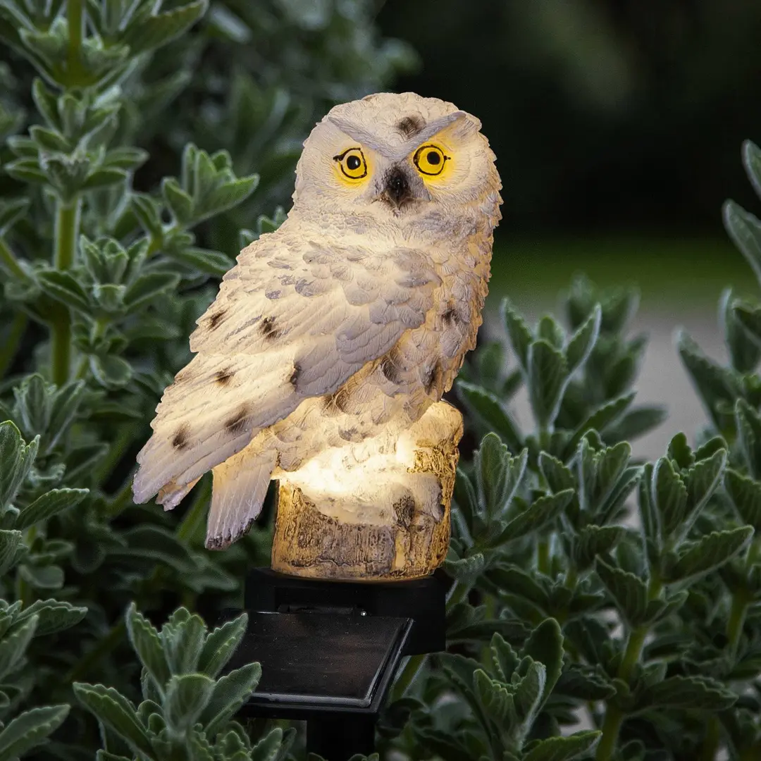 STAR TRADING LED-Solarleuchte Owl mit Erdspieß
