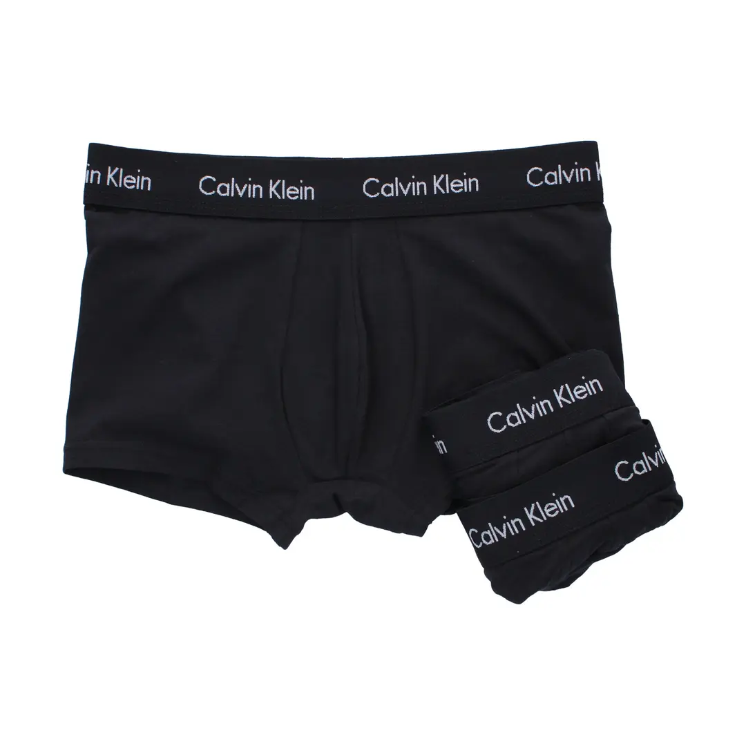 Calvin Klein 3P LOW RISE TRUNK, BLACK – Schwarz